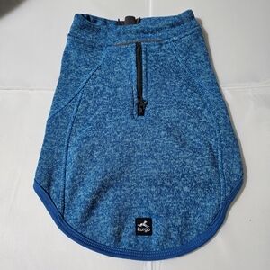 Kurgo Blue Heathered Dog Jacket - Zip Pocket
